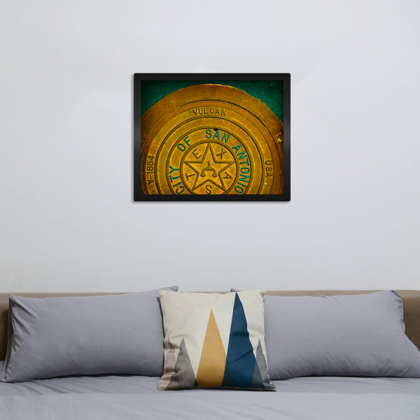 Ebern Designs San Antonio Manhole Cover, San Antonio Texas Canvas